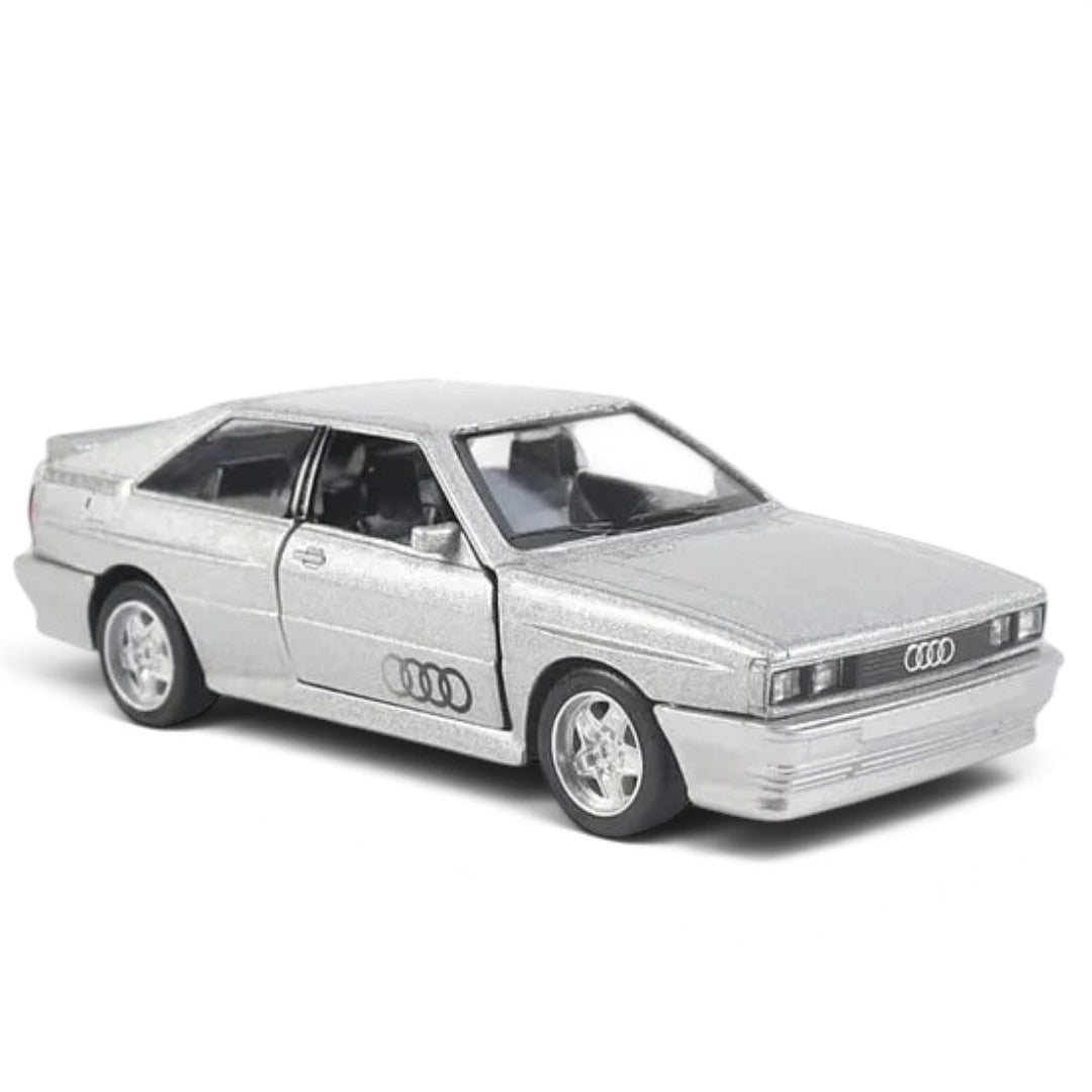 RMZ City Audi Quattro 1:32 Scale Die-Cast Model Car – Classic Vintage  with Opening Doors, Pull-Back Action