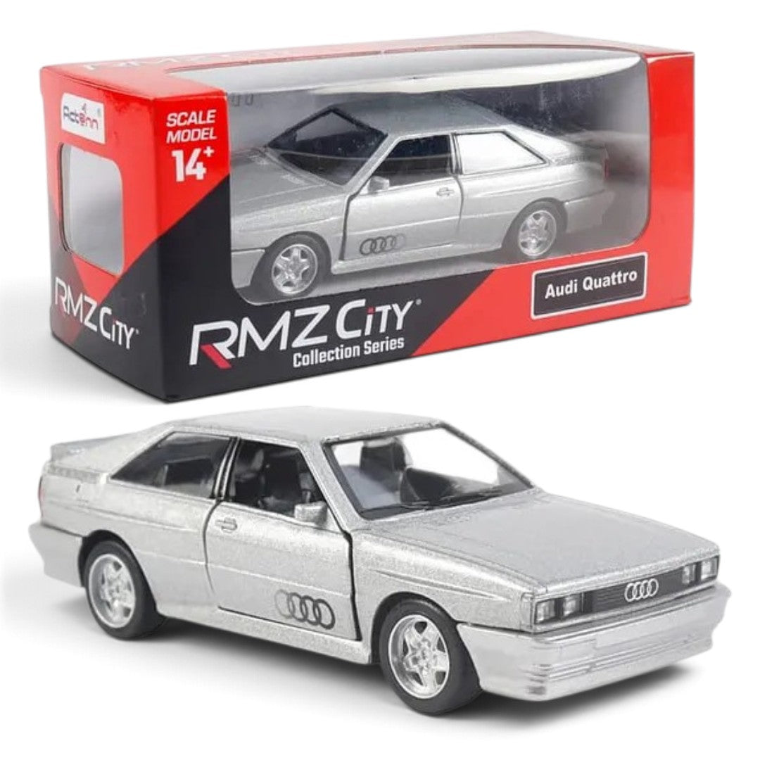 RMZ City Audi Quattro 1:32 Scale Die-Cast Model Car – Classic Vintage  with Opening Doors, Pull-Back Action