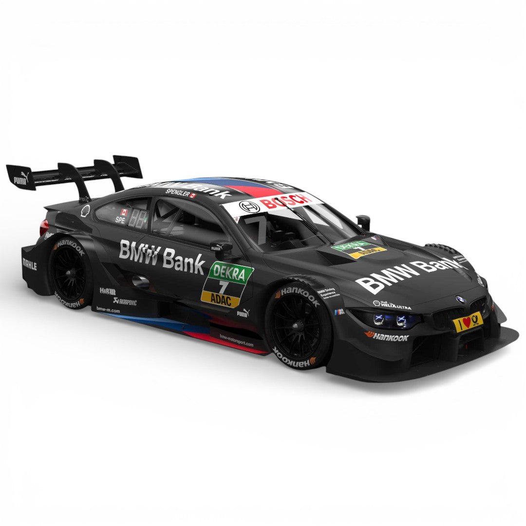 RMZ Hobby 1:32 BMW M4 DTM Die-Cast Model Car – Black|Pull Back, Openable Doors, Light & Sound (664999)