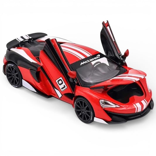 RMZ Hobby 1:32 Mclaren 600LT Diecast Car Model -Red With Openable doors ,Sound & Light-(664994)