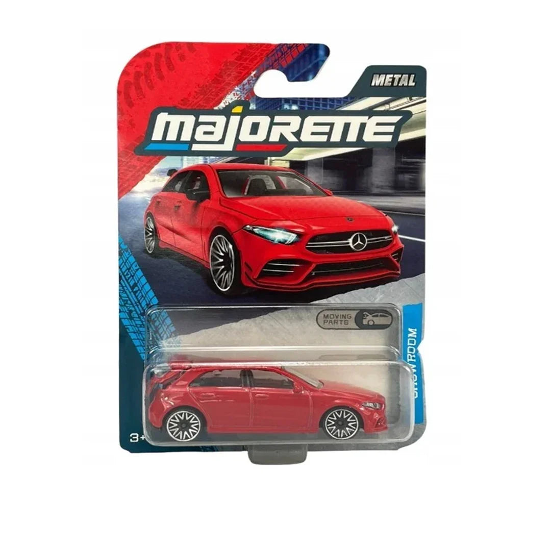 Majorette Showroom Mercedes-Benz A-Class AMG A 3S Die-Cast Car – Red | 1:64 Scale | Moving Parts