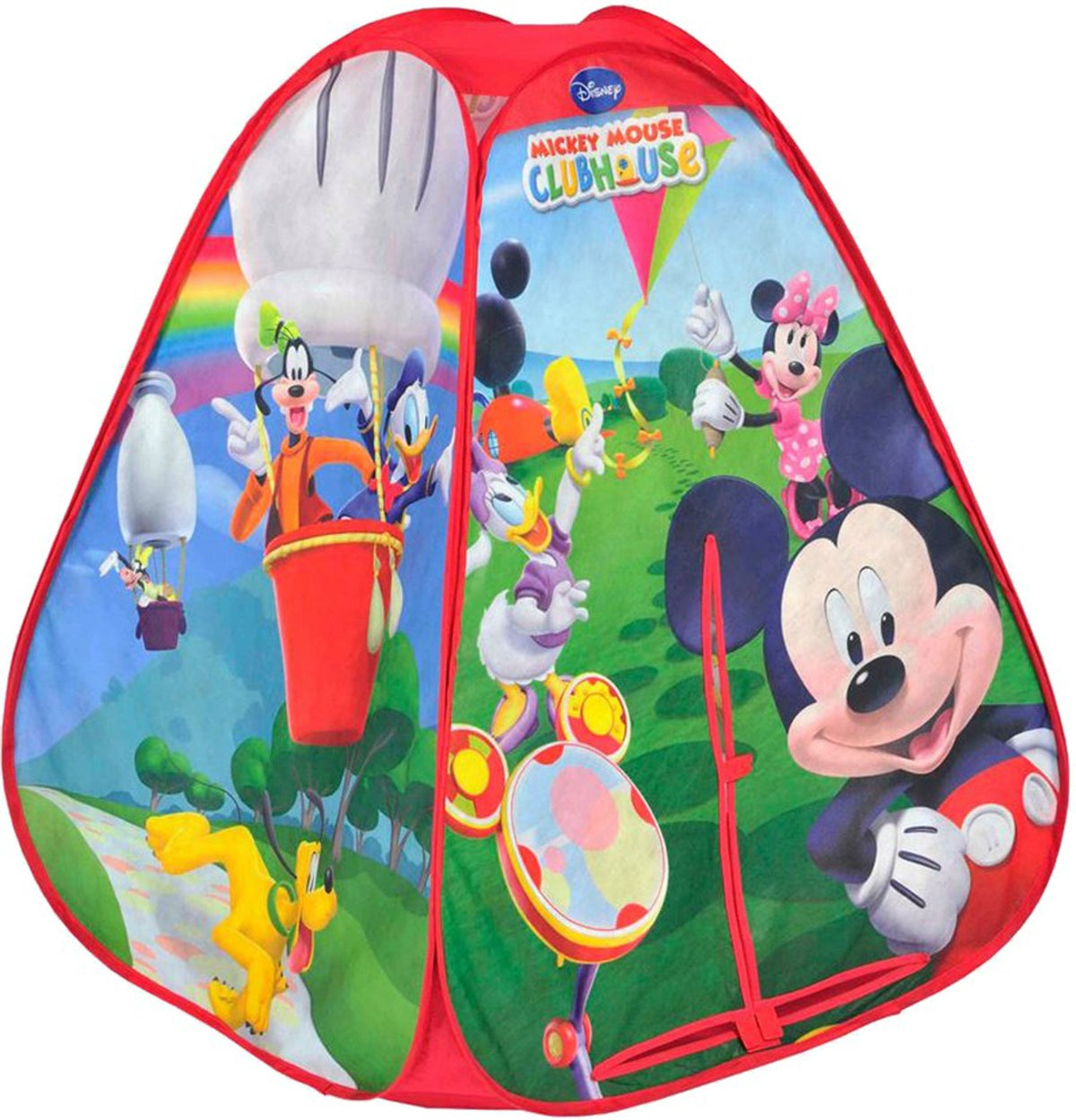 Disney Mickey Mouse Clubhouse Pop-Up Hideaway Tent for Kids – 90 x 75 x 75 cm | Colourful Indoor Play Tent & Playhouse for Pretend Play