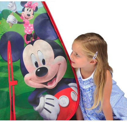 Disney Mickey Mouse Clubhouse Pop-Up Hideaway Tent for Kids – 90 x 75 x 75 cm | Colourful Indoor Play Tent & Playhouse for Pretend Play