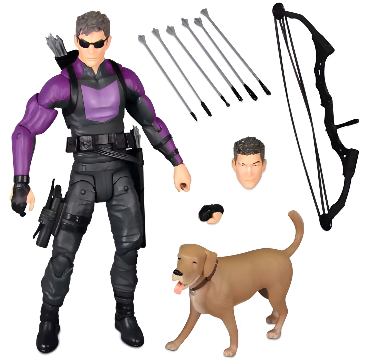 Marvel Hawkeye (with Lucky the Pizza Dog) Action Figure (Special Collector Edition)