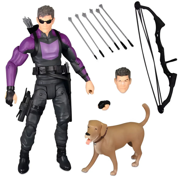 Marvel Hawkeye (with Lucky the Pizza Dog) Action Figure (Special Collector Edition) - Jaiman Toys