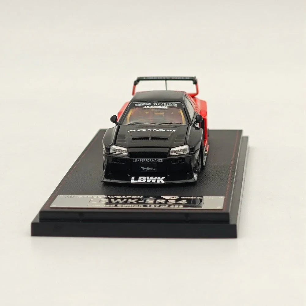 Street Weapon Nissan LB-ER34 Skyline by Liberty Walk ADVAN Diecast Car Model - Jaiman Toys
