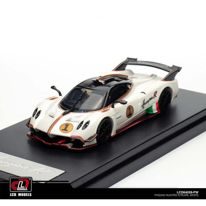 LCD Models 64028 Pagani Huayra R 1:64 Scale Diecast Model Car | Premium Carbon Detail Collectible