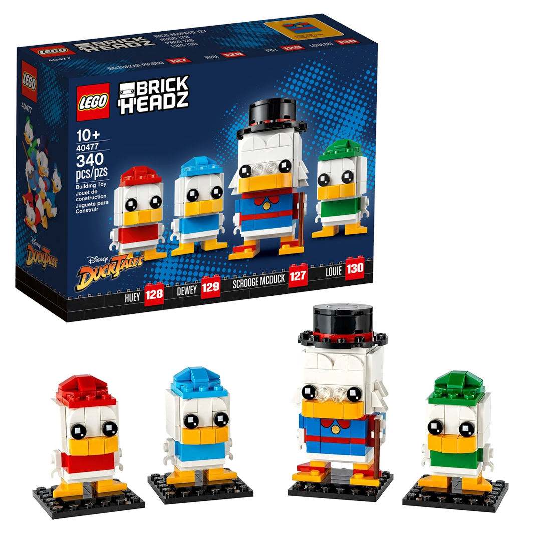 LEGO Brickheadz Disney Ducktales 40477 Scrooge McDuck, Louie, Huey & Dewey (340 Pieces)