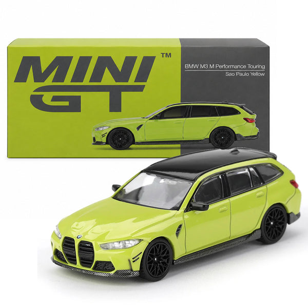 Mini GT 1:64 BMW M3 M Performance Touring Sao Paulo Yellow Die-Cast Model Car | Premium BMW Wagon Collectible