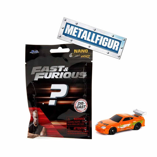 Jada Toys Fast & Furious Nano Cars Mystery Blind Bag – 1 Surprise Die-Cast Metal Car (4cm)