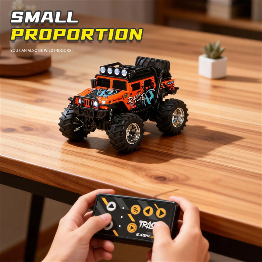 TRASPED HG4-525 Mini RC Off-Road Rock Crawler Truck – Metal Body, 2.4GHz Remote & App Control, LED Lights