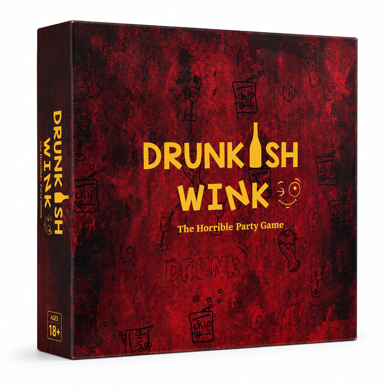 Drunkish Wink - Adult Party Board Game | Dare, Challenge & Drinking Game for House Parties | 2-8 Players | Ages 18+