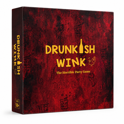 Drunkish Wink - Adult Party Board Game | Dare, Challenge & Drinking Game for House Parties | 2-8 Players | Ages 18+