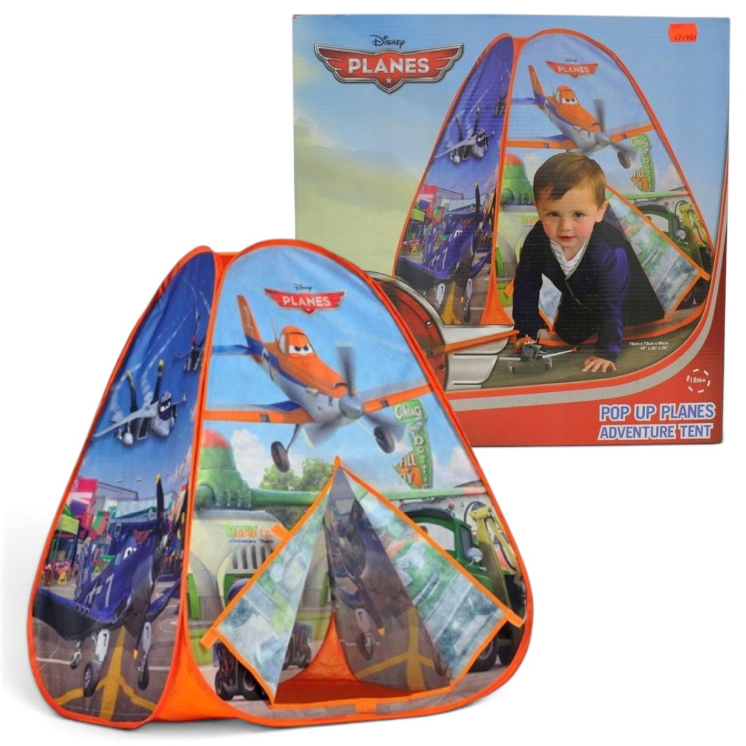 Disney Planes Pop-Up Adventure Tent for Kids – 90 x 75 x 75 cm | Colourful Indoor Play Tent & Playhouse for Pretend Play