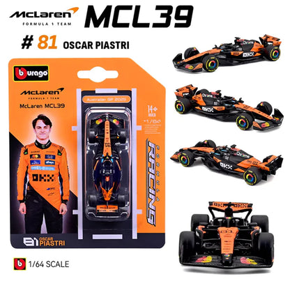 Bburago 1:64 McLaren MCL39 #81 Oscar Piastri – Official F1 Diecast Model Car