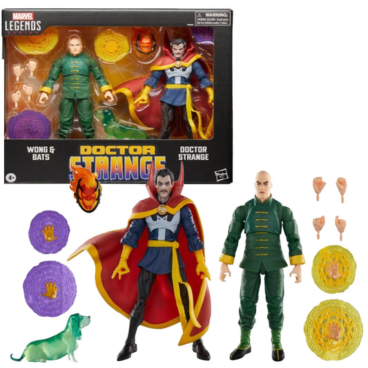 Doctor Strange Marvel Legends Action Figure 3-Pack | Doctor Strange, Wong & Bats | 15 cm Collectible Figures