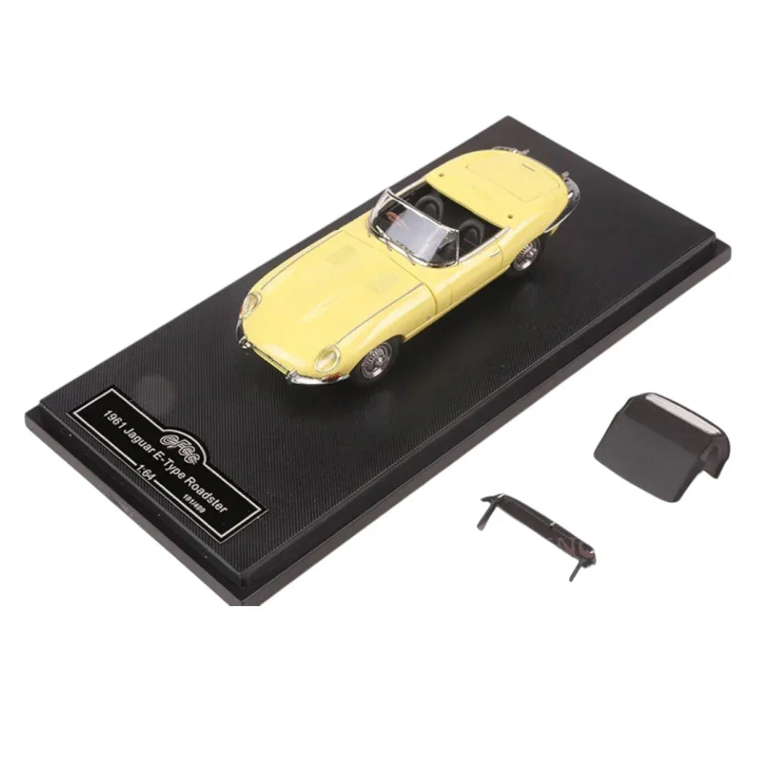GFCC 1:64 Jaguar E-Type 1961 Roadster Yellow Diecast Car Model