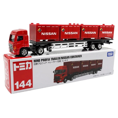 Tomica Nissan Container Trailer Red BX144 – Diecast Scale Model Truck | Authentic Collectible Miniature Vehicle
