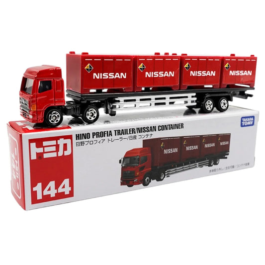 Tomica Nissan Container Trailer Red BX144 – Diecast Scale Model Truck | Authentic Collectible Miniature Vehicle