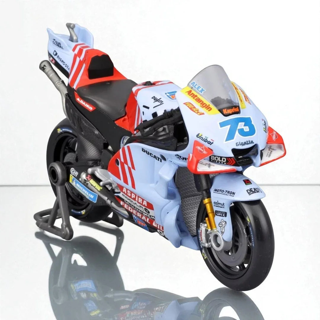 Moto Team Gresini Racing MotoGP #73 – 1:18 Scale Model (2024, Light Blue) - Jaiman Toys
