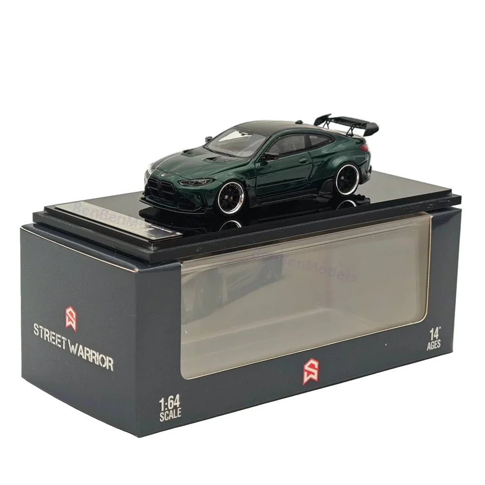 Street Warrior 1:64 BMW M4 Widebody – Dark Green Diecast Model Car - Jaiman Toys