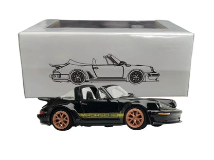 Rhino Model 1:64 Scale Singer 930 Turbo Study Cabriolet Convertible – Black Diecast Car Model - Jaiman Toys