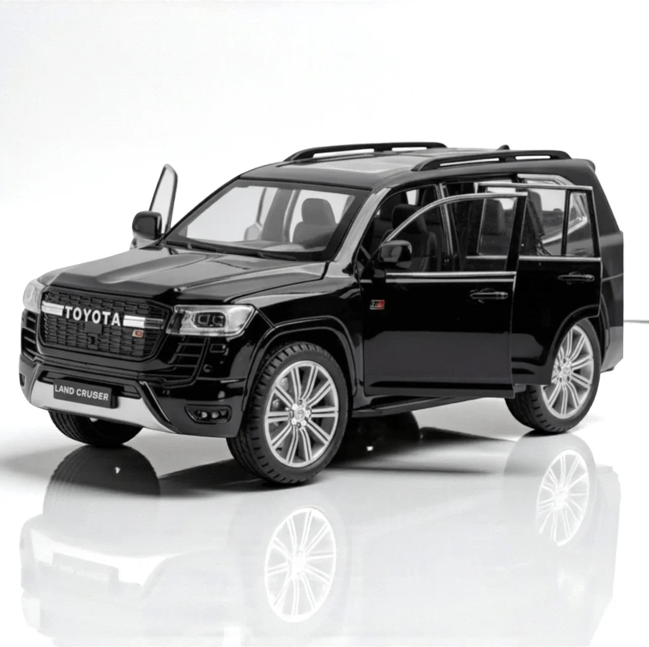 LJX Model 1:24 Toyota Land Cruiser Diecast Car – Pull Back Action, Openable Doors, Metal Body Collectible
