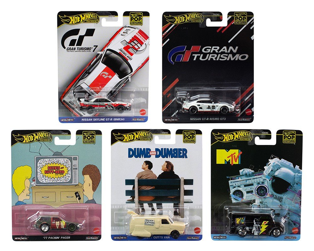 "Hot Wheels Pop-Up Culture 2024: Set of 5 Collectible Cars"