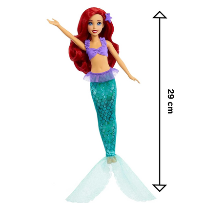 Disney Princess Toys, Ariel 2-in-1 Mermaid to Princess Doll with 2 Fashions and Accessories, Inspired by The Movies, Gifts for Kids