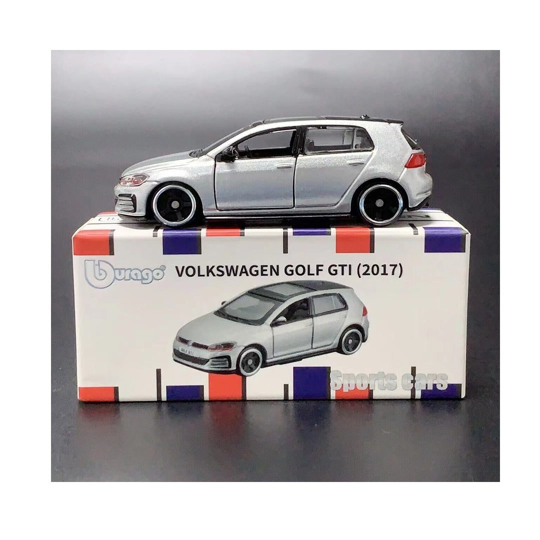 Bburago Volkswagen Golf GTI 2017 Silver 1:64 Die-Cast Model Car