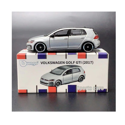 Bburago Volkswagen Golf GTI 2017 Silver 1:64 Die-Cast Model Car