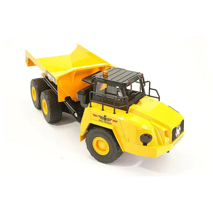 Huina 1:16 RC Articulated Dump Truck | 11-Function Remote Control Tipper Lorry with LED Lights