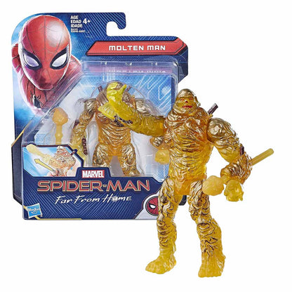 (Damaged Box) Marvel Spider-Man Far From Home Molten Man Action Figure with Accessory 6inches | Hasbro Collectible Toy for Kids 4+