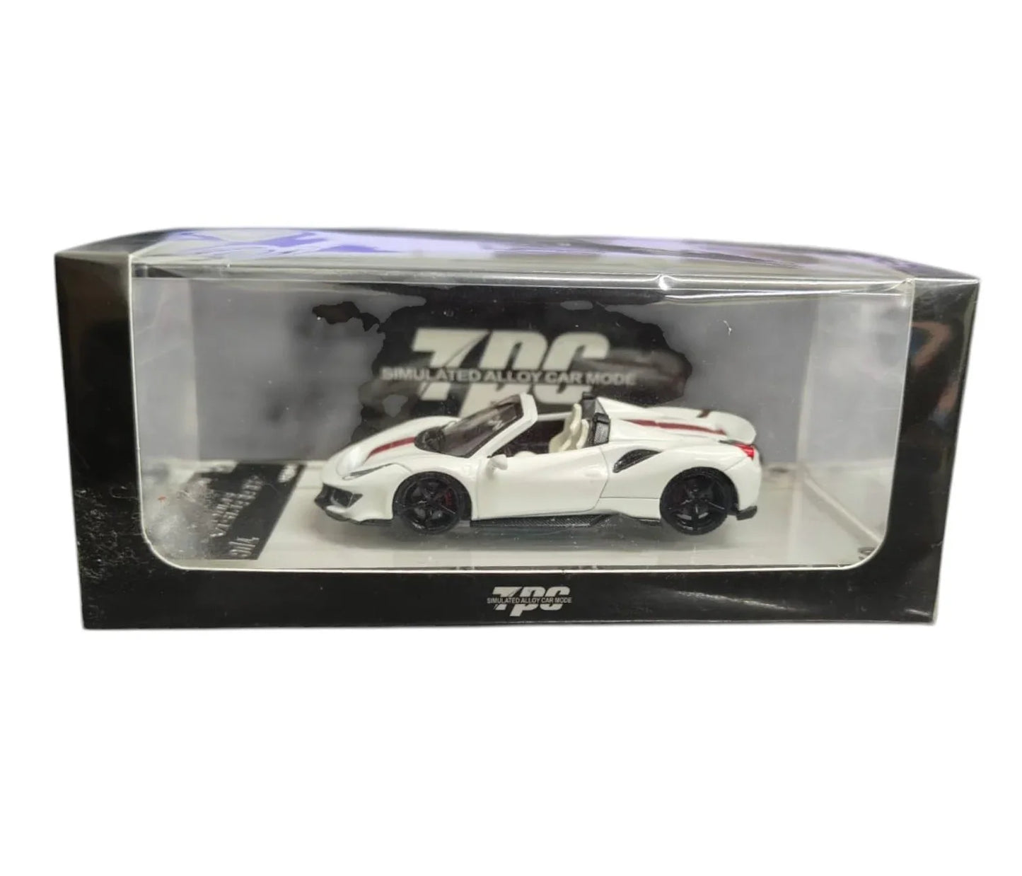 7PC 1:64 Novitec 488 Pista Spyder Model Car White Diecast Car Model - Jaiman Toys