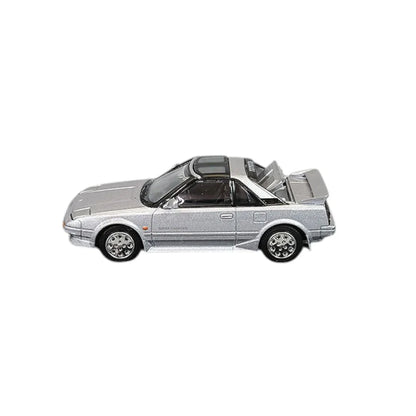 Hoda Japan 1:64 TOYOTA MR2 1600G-LIMITED SUPER CHARGER 1988 T Bar Roof Metalic Silver HJ643056AGM Diecast Car Model - Jaiman Toys