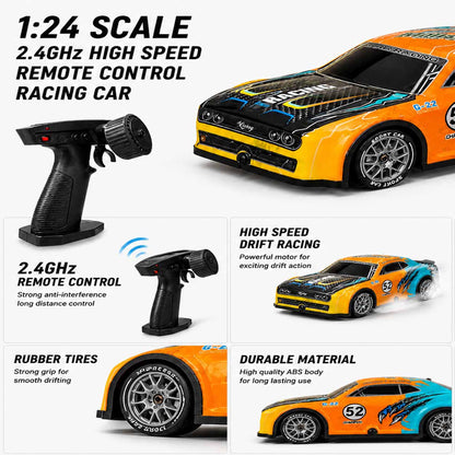 Drive Storm RC Drifting Car 1:22 Scale 2.4GHz High-Speed Remote Control Racing Car with Drift Function for Kids & Adults