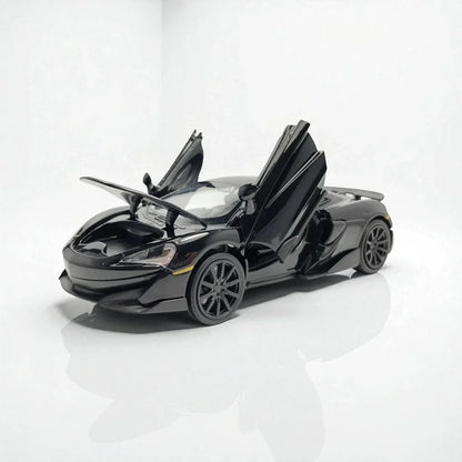 RMZ Hobby 1:32 McLaren 600LT Die-Cast Model Car – Black with Openable Doors, Light & Sound (664994) - Jaiman Toys