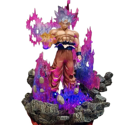 Ultimate Action Figure – Ultra Instinct Goku Limit Breaker Edition | Dragon Ball Super LED Base Anime PVC Statue (28cm) HW - Jaiman Toys