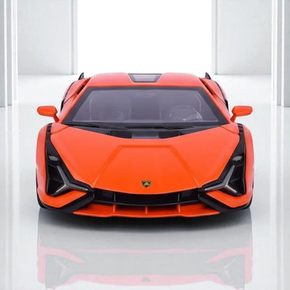 JOY JUNCTION 1:24 Lamborghini Sian FKP 37 Die-Cast Model Car – Orange | Openable Doors, Pull-Back Action, Lights & Sound (JJ262) - Jaiman Toys