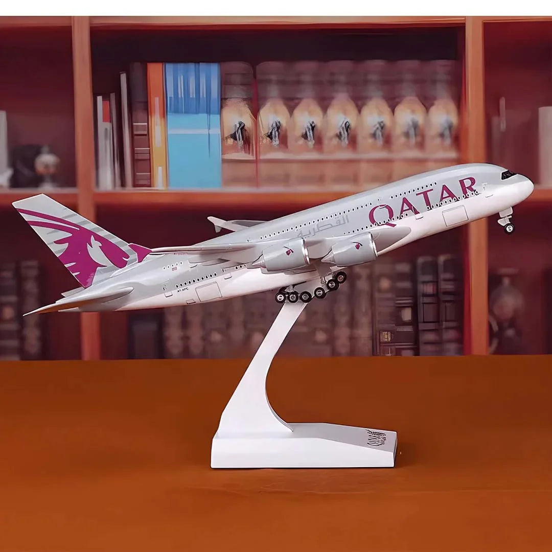 Diecast Collectible 1:250 Scale Model Airplane – Qatar Airways Airbus A380 - Jaiman Toys