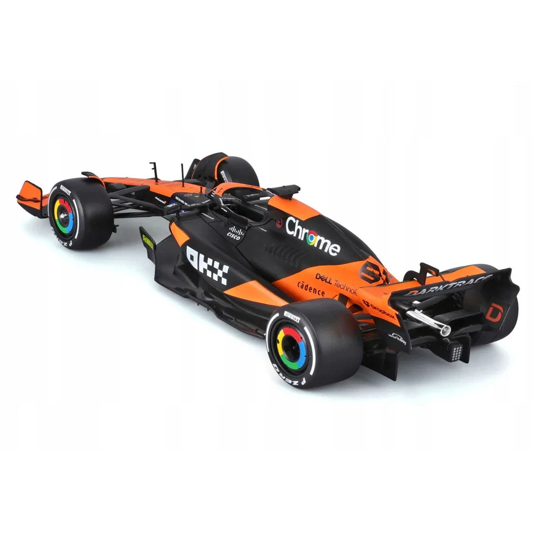 Bburago 1:24 McLaren MCL38 Miami GP 2024 – Oscar Piastri Diecast Car with Driver Figurine