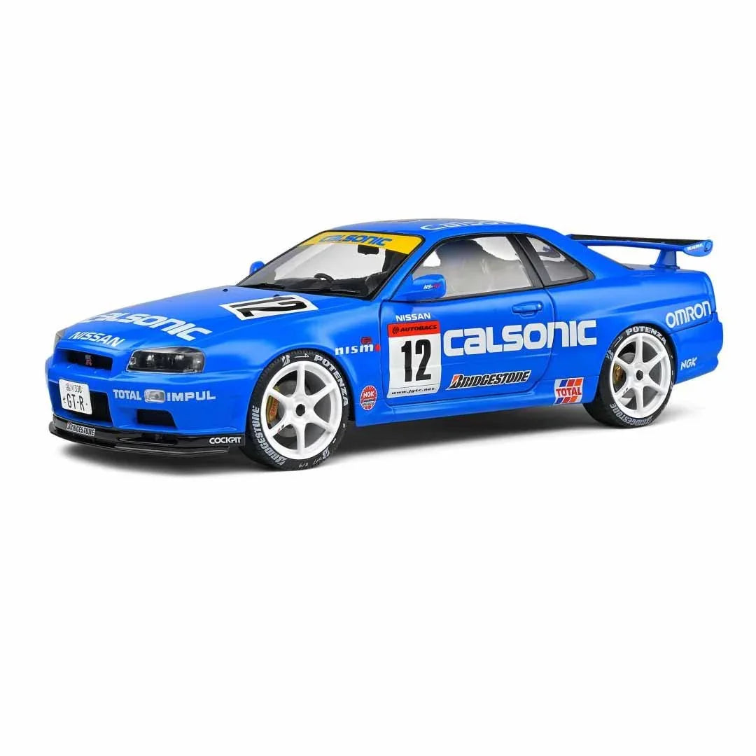 Solido 1:18 Nissan GT-R R34 #12 Calsonic Tribute - Jaiman Toys
