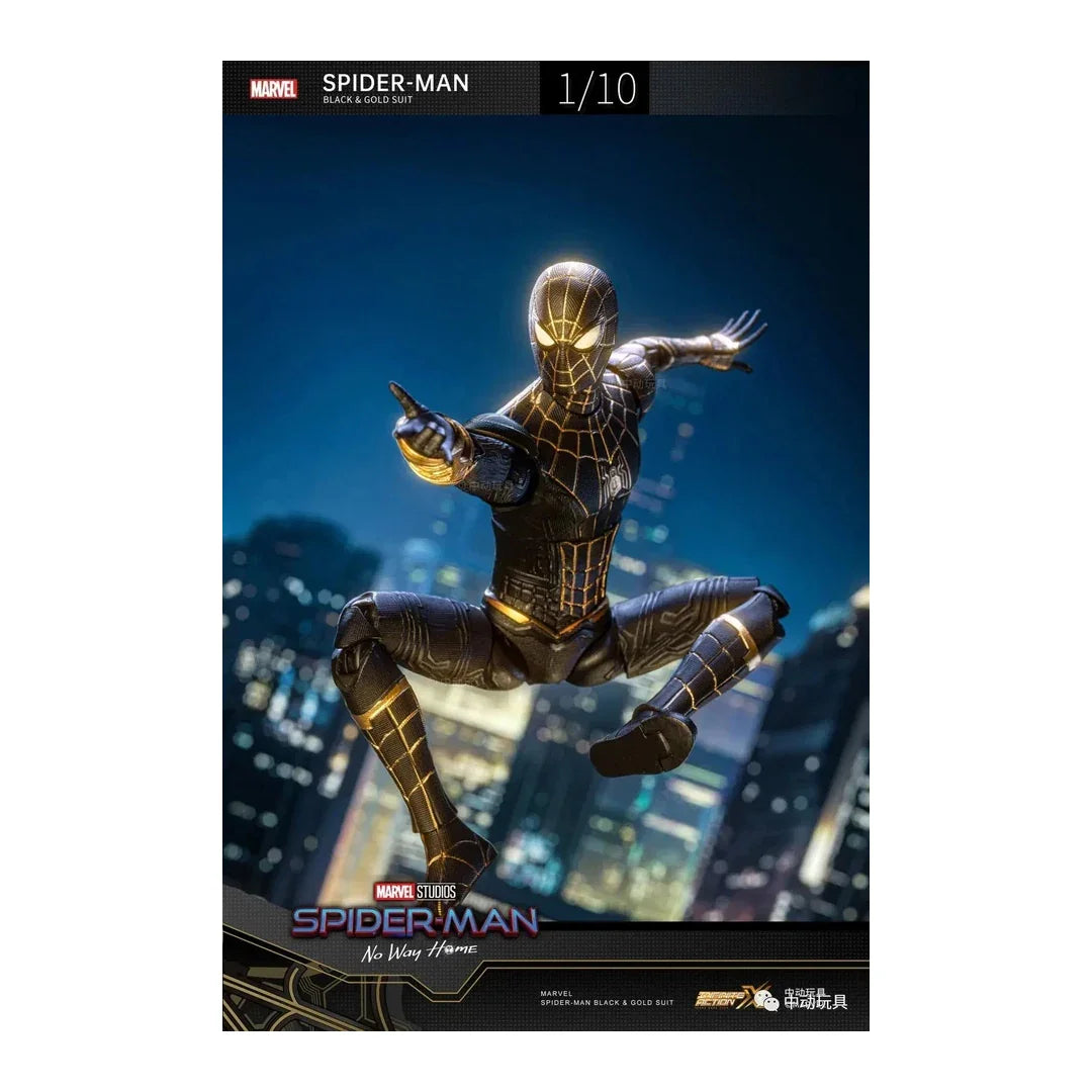 ZD Toys Marvel Spider-Man No Way Home Black & Gold Suit Action Figure – Collectible Toy - Jaiman Toys