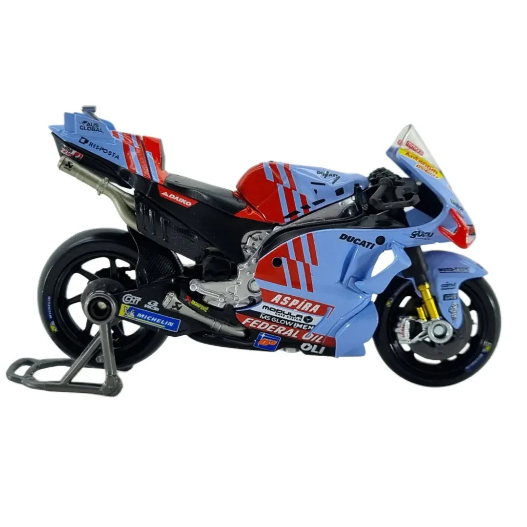 Moto Team Gresini Racing MotoGP #93 – 1:18 Scale Model (2024, Light Blue) - Jaiman Toys