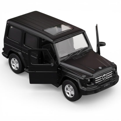 MSZ 1:42 Mercedes-Benz G 350d Die-Cast Model Car – Matt Black | Pull Back, Openable Doors(67356)