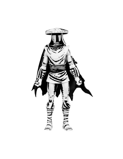 NECA TMNT Elite Foot Ninja Guard Black & White Action Figure - Jaiman Toys