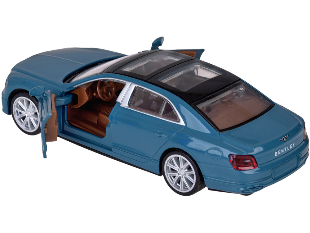 MSZ 1:38 Bentley Flying Spur Hybrid Blue Die-Cast Model Car with Openable Doors & Pull-Back Action | Street Series
