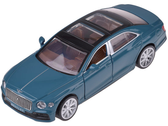 MSZ 1:38 Bentley Flying Spur Hybrid Blue Die-Cast Model Car with Openable Doors & Pull-Back Action | Street Series