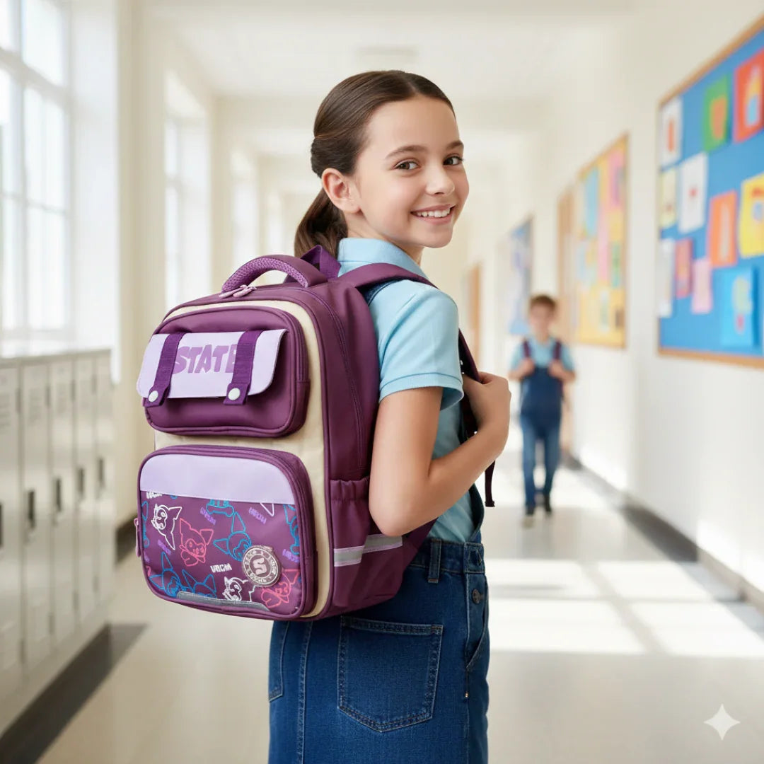 Smiggle 15-Inch Premium Backpack – Stylish School Bag for Kids | Spacious & Durable