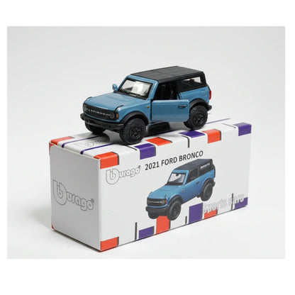 Bburago 2021 Ford Bronco Blue 1:64 Die-Cast Model Car